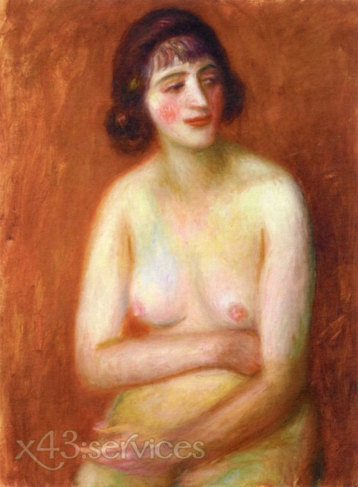 William James Glackens - Akt mit orange Hintergrund - Nude with Orange Background - zum Schließen ins Bild klicken